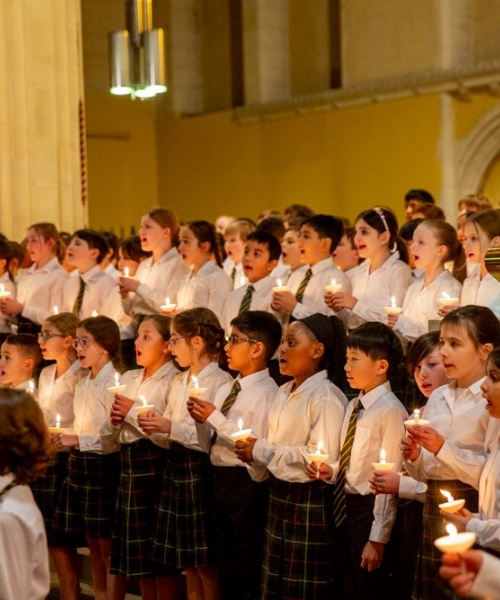 News » St Benedict's Junior school carol service 2023